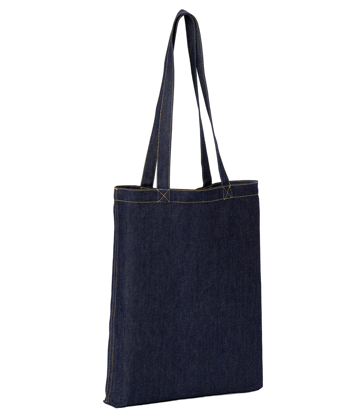 Denim ‘flat base’ shopper