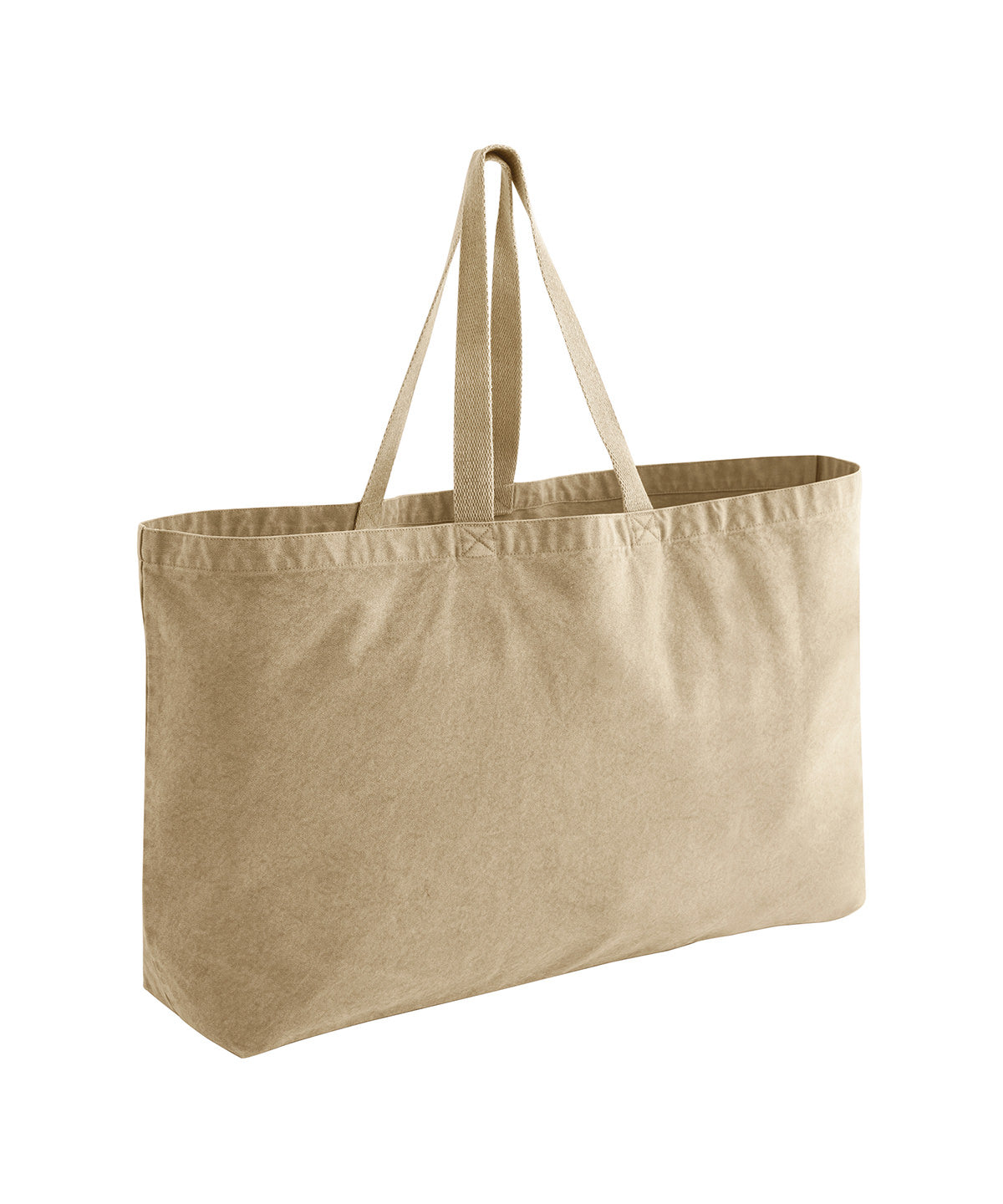 Garment-dyed oversized tote bag