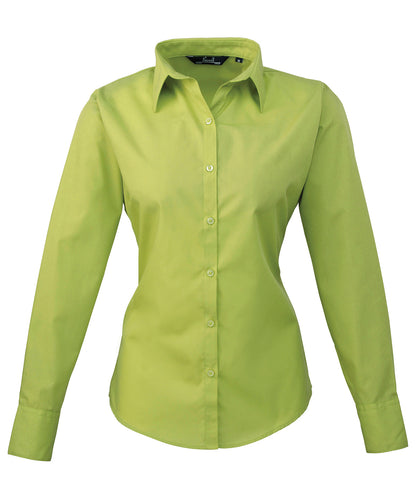 Women's poplin long sleeve blouse