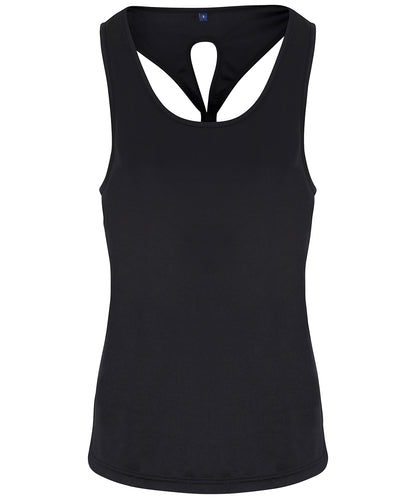 Women's TriDri® yoga knot vest 