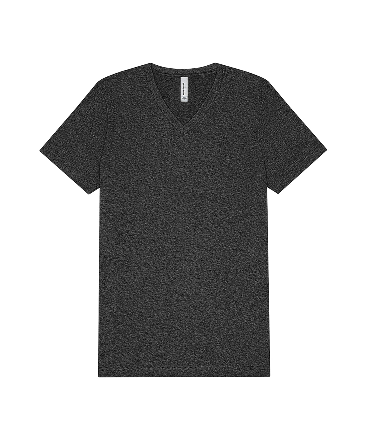 Unisex heather CVC short sleeve v-neck tee