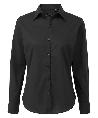 Women's poplin long sleeve blouse