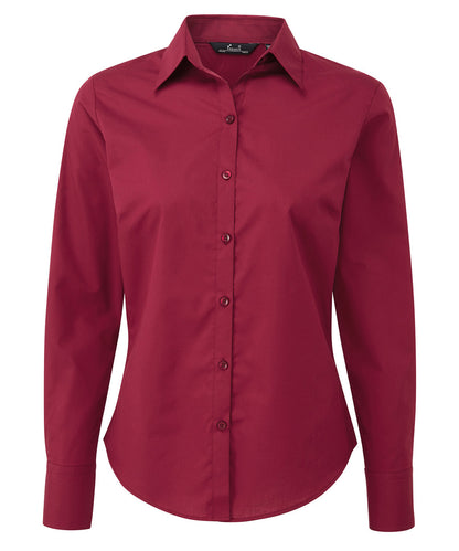 Women's poplin long sleeve blouse
