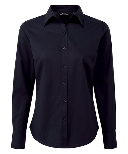 Women's poplin long sleeve blouse