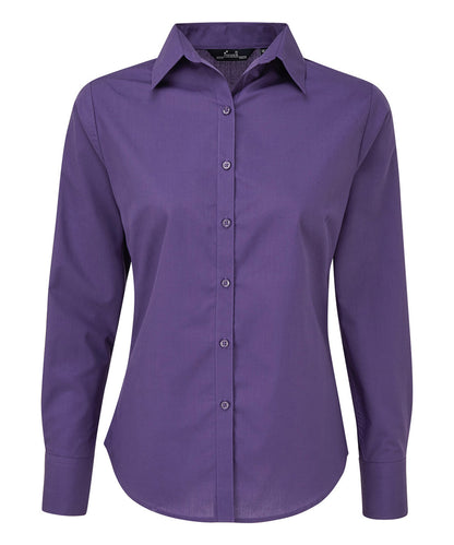Women's poplin long sleeve blouse