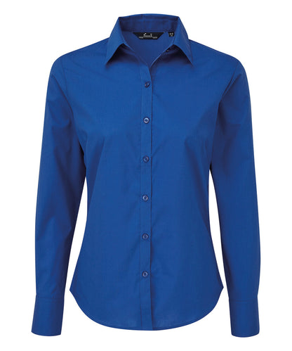 Women's poplin long sleeve blouse