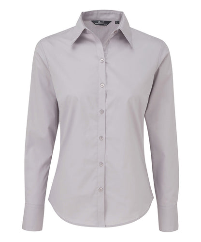 Women's poplin long sleeve blouse