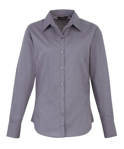Women's poplin long sleeve blouse