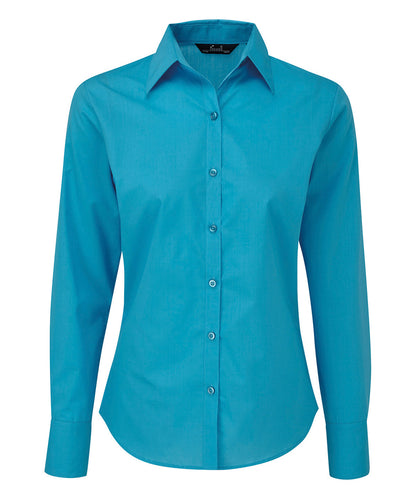 Women's poplin long sleeve blouse