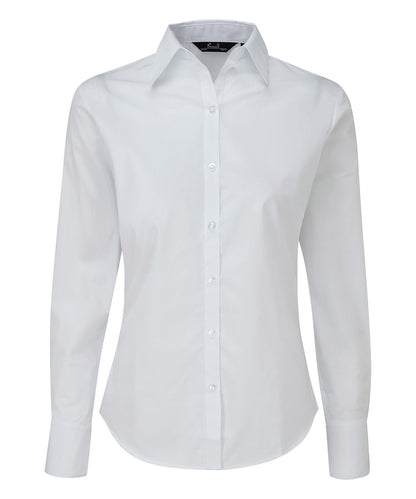 Women's poplin long sleeve blouse