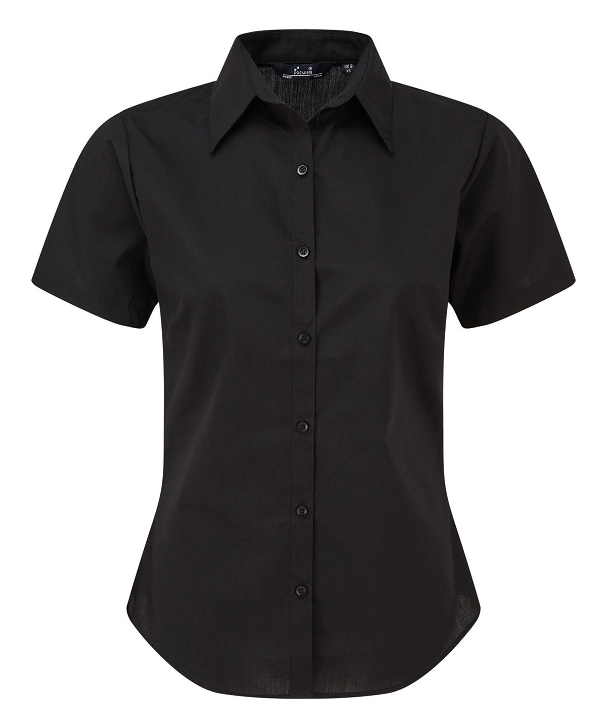 Women's short sleeve poplin blouse