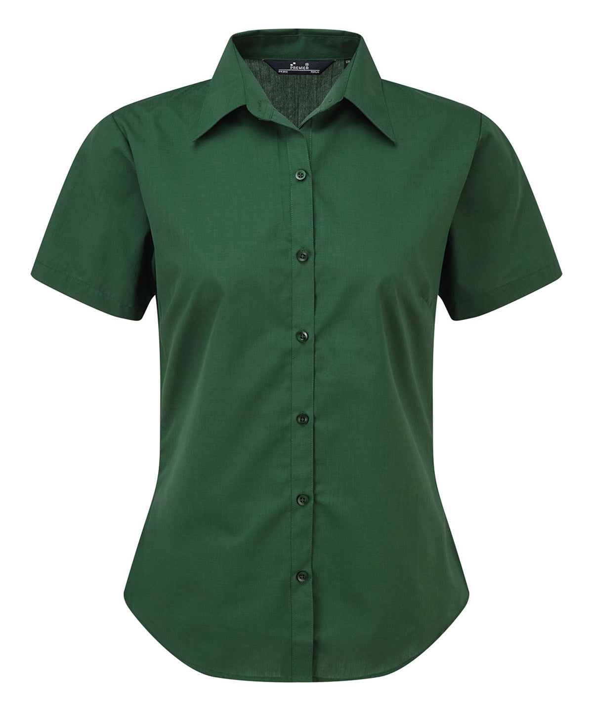 Women's short sleeve poplin blouse