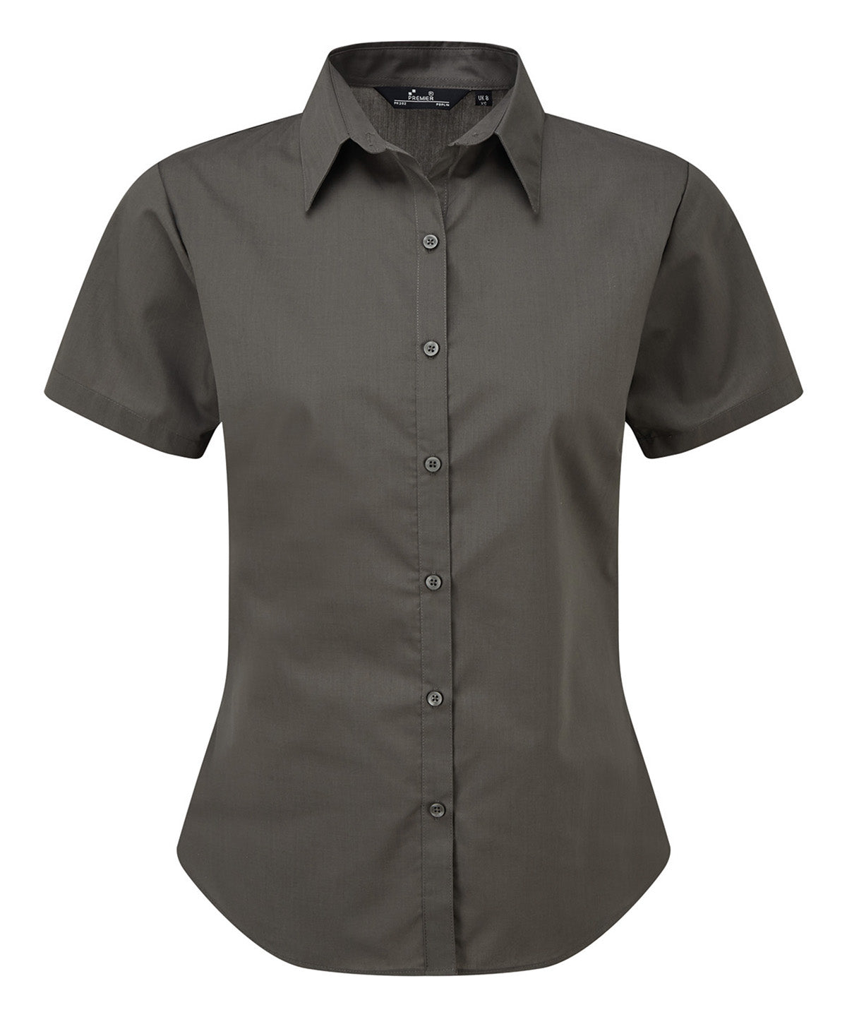 Women's short sleeve poplin blouse