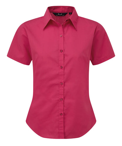Women's short sleeve poplin blouse