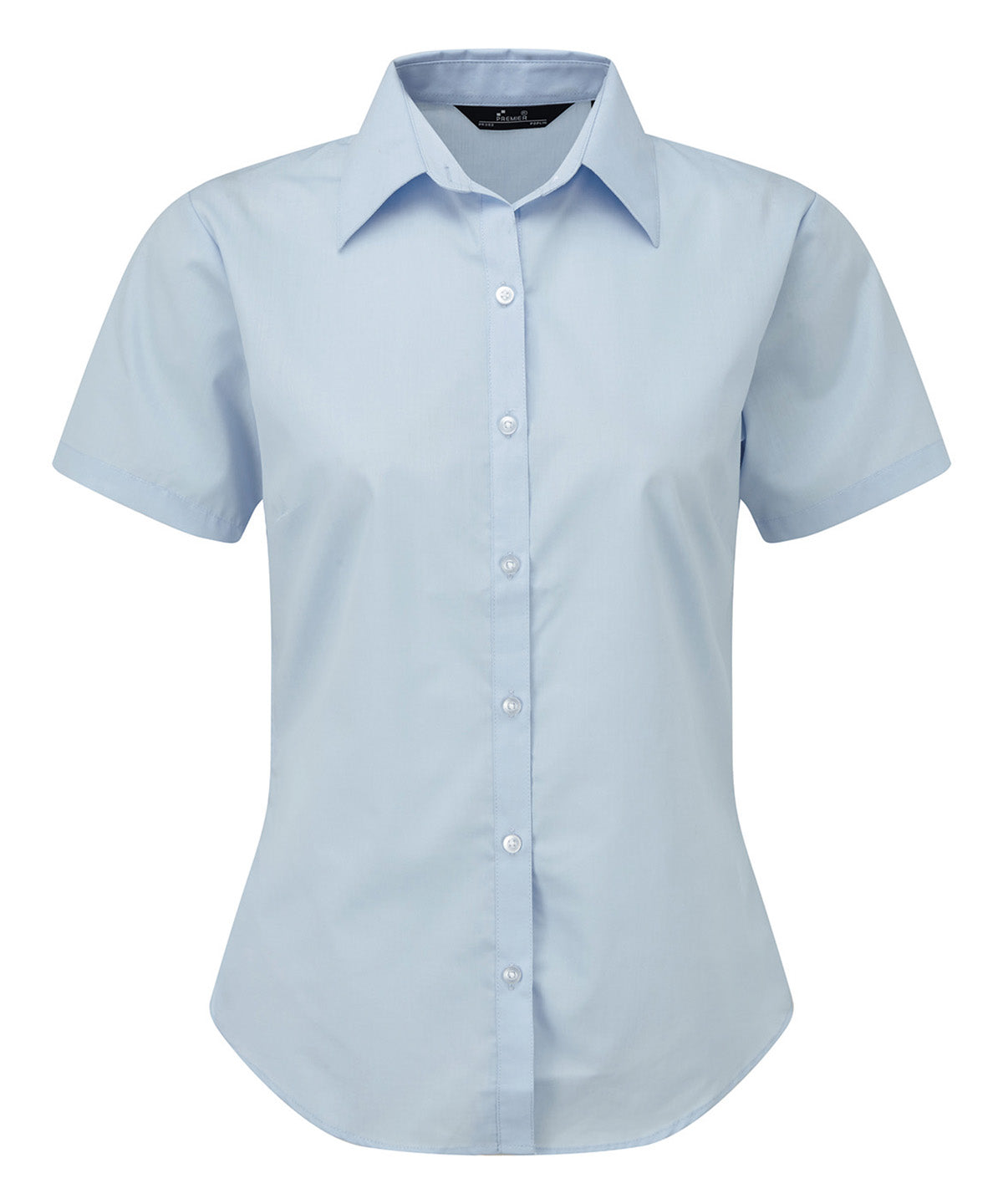 Women's short sleeve poplin blouse