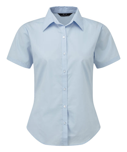 Women's short sleeve poplin blouse