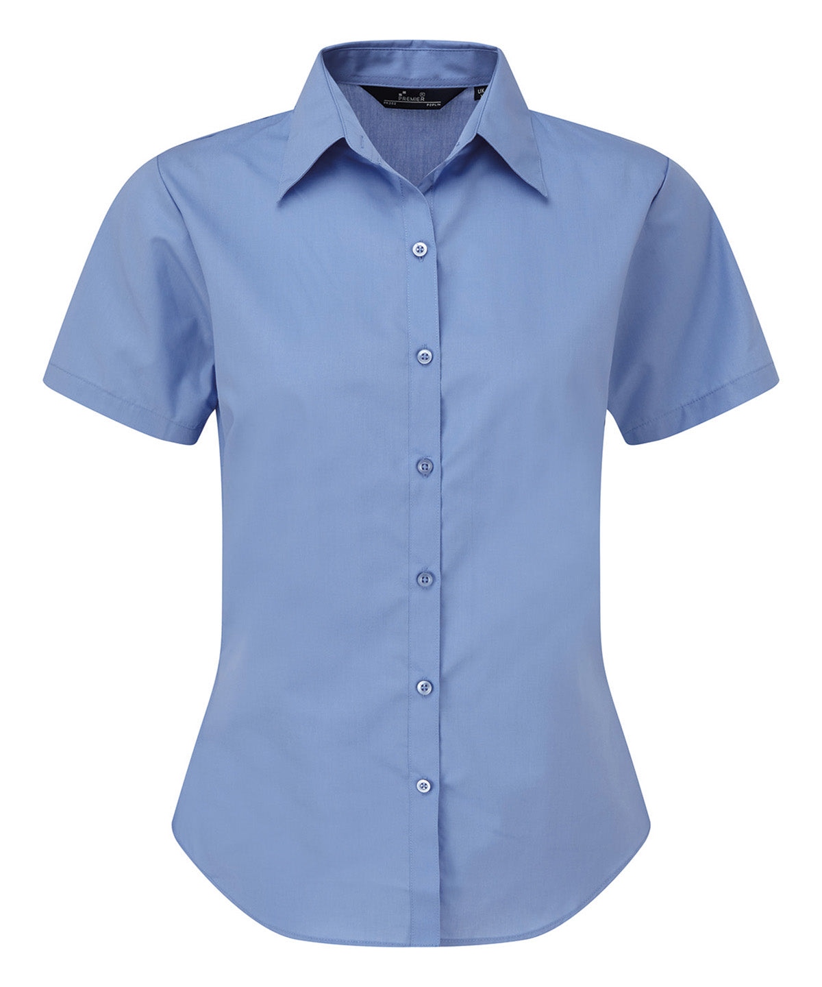 Women's short sleeve poplin blouse