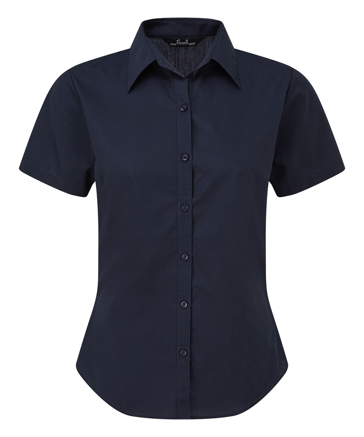Women's short sleeve poplin blouse