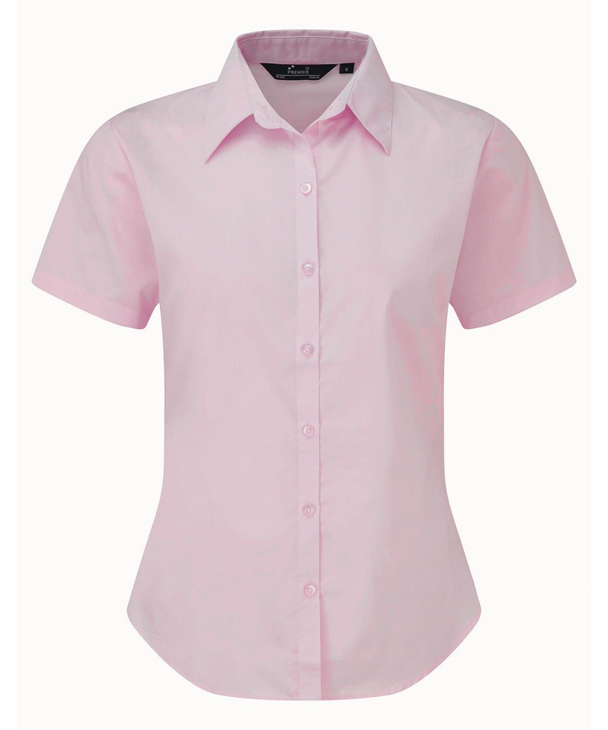 Women's short sleeve poplin blouse