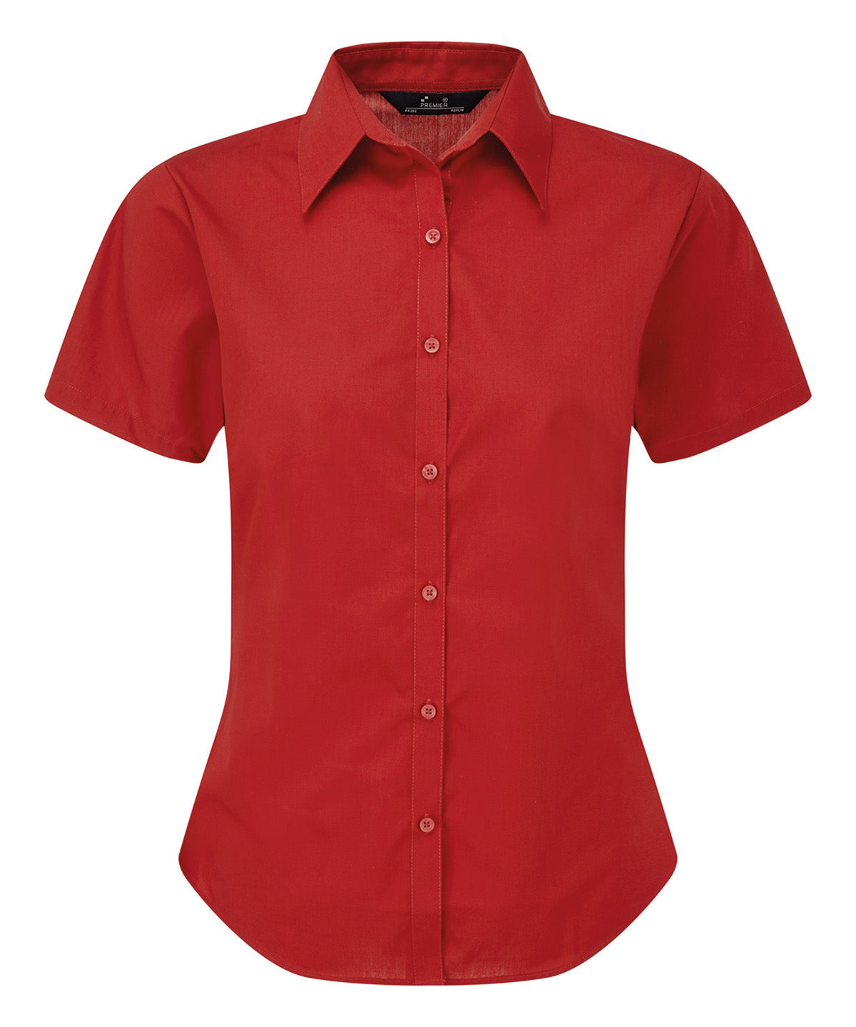 Women's short sleeve poplin blouse