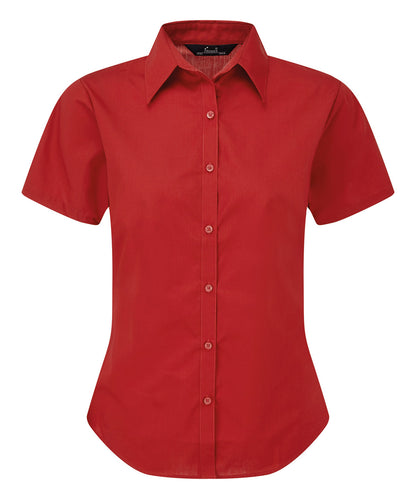Women's short sleeve poplin blouse