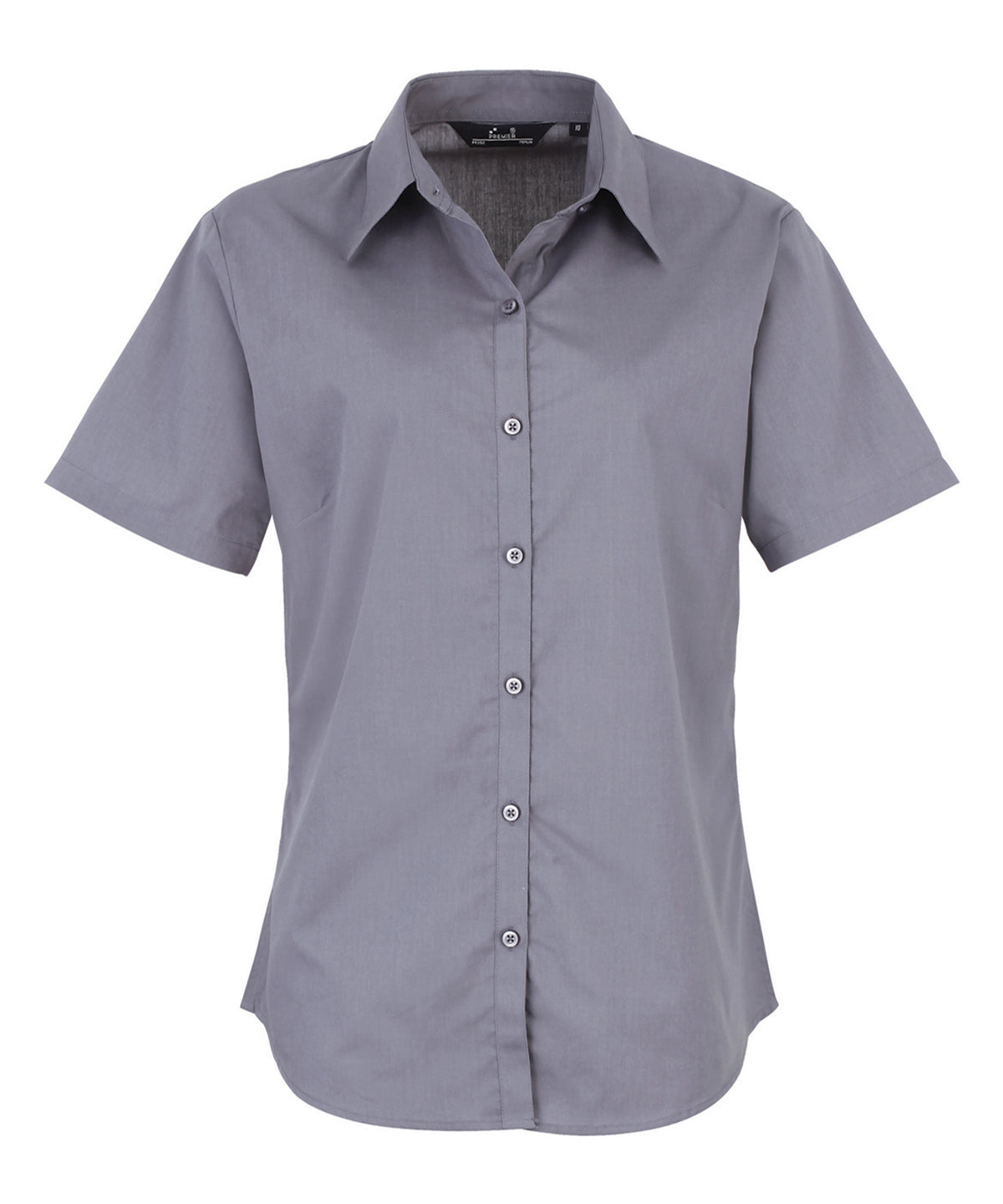 Women's short sleeve poplin blouse