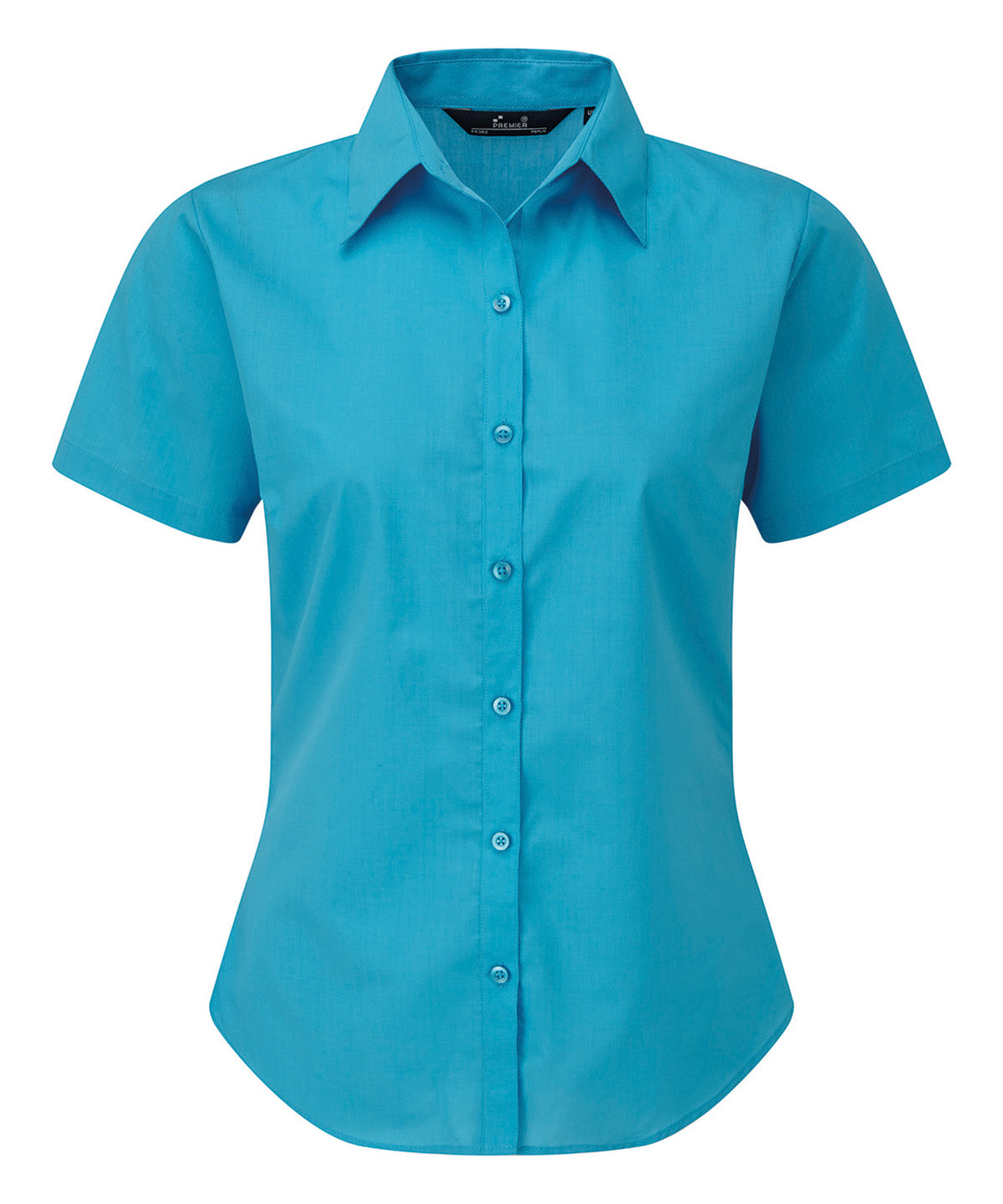 Women's short sleeve poplin blouse