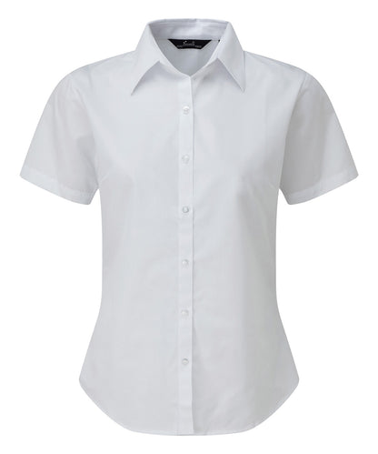 Women's short sleeve poplin blouse