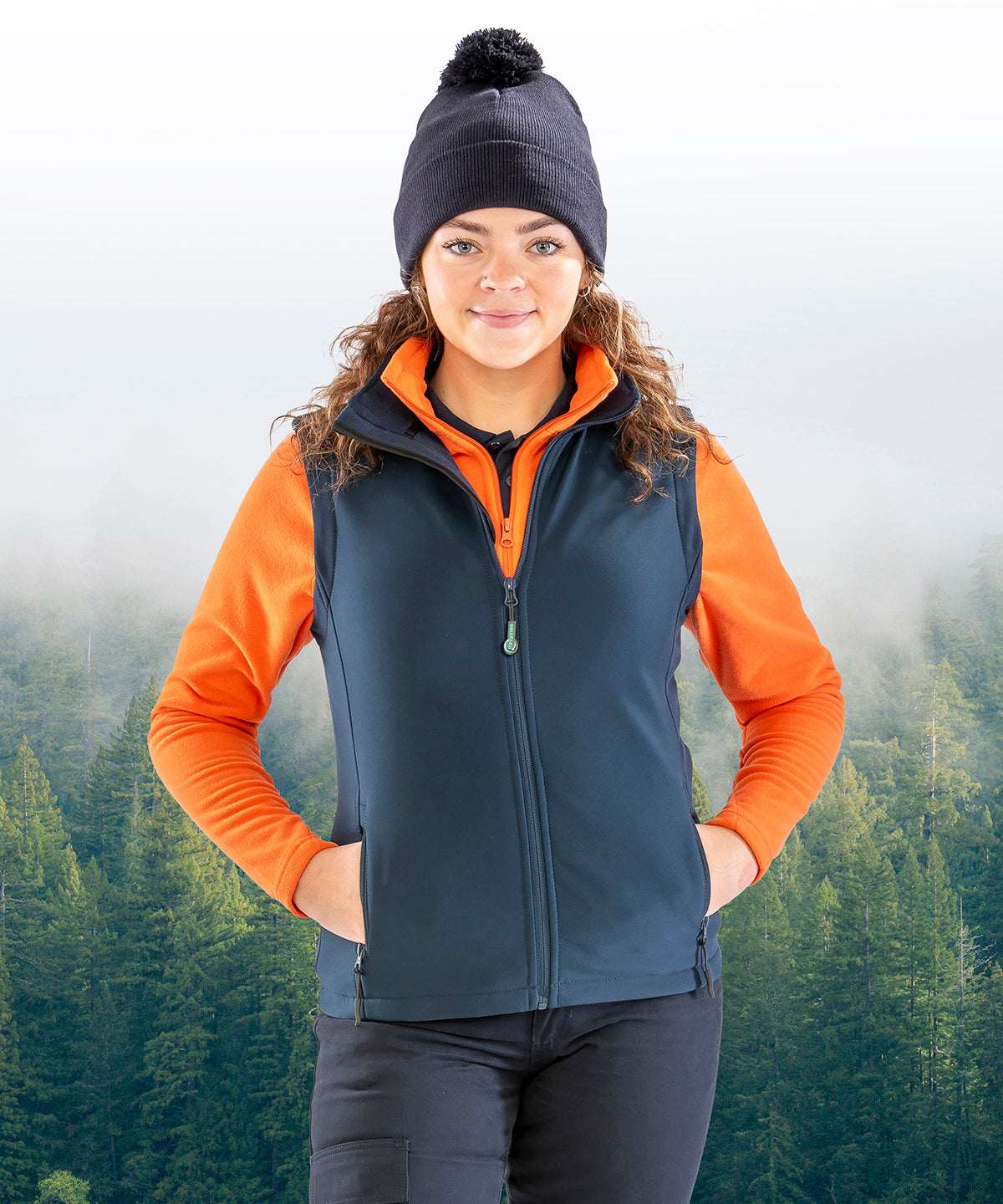Women's printable softshell bodywarmer