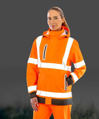 Heavy-duty prism PU safe and dry jacket with recycled backing