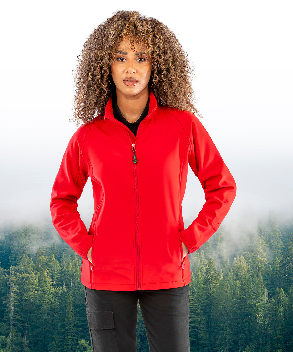 Women's recycled 2-layer printable softshell jacket 