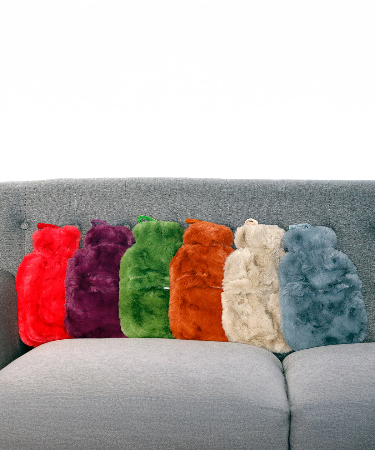 Super luxury faux fur hot water bottle and cover