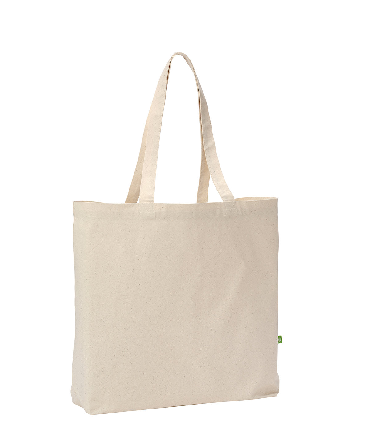 Organic canvas ‘flat base’ landscape shopper