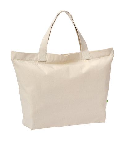 Elba organic canvas premium zip tote