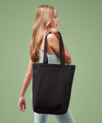 Recycled premium canvas ‘flat base’ shopper