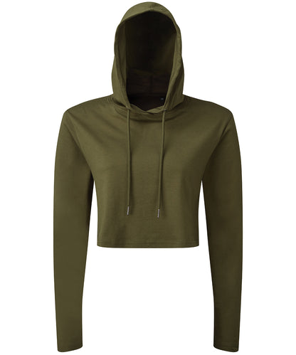 Women's TriDri® cropped hooded long sleeve t-shirt