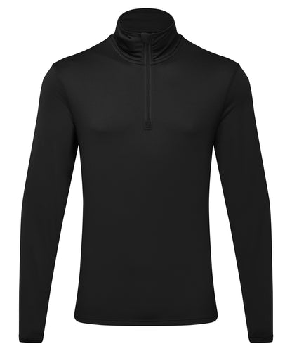 Men's TriDri® recycled long sleeve brushed back ¼ zip