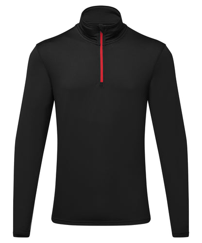 Men's TriDri® recycled long sleeve brushed back ¼ zip