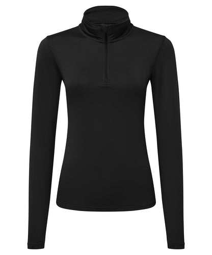 Women's TriDri® recycled long sleeve brushed back ¼ zip