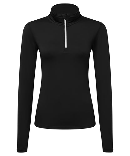 Women's TriDri® recycled long sleeve brushed back ¼ zip