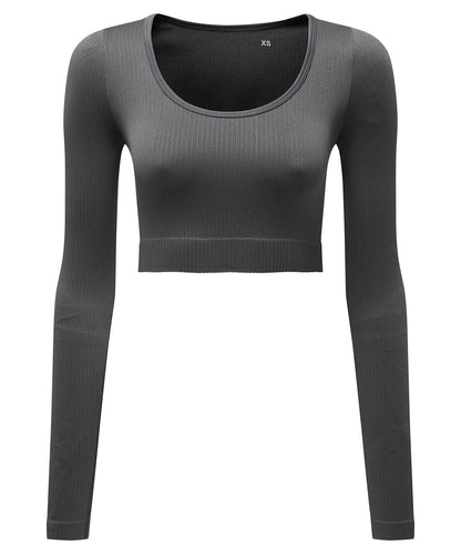 Women's TriDri® ribbed seamless 3D fit" crop top"