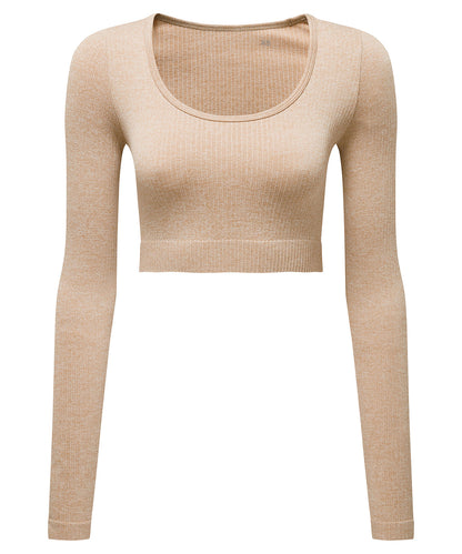 Women's TriDri® ribbed seamless 3D fit" crop top"