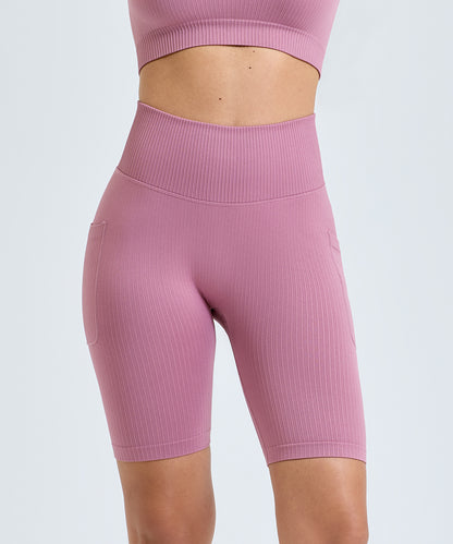 Women's TriDri® ribbed seamless 3D fit" cycle shorts"