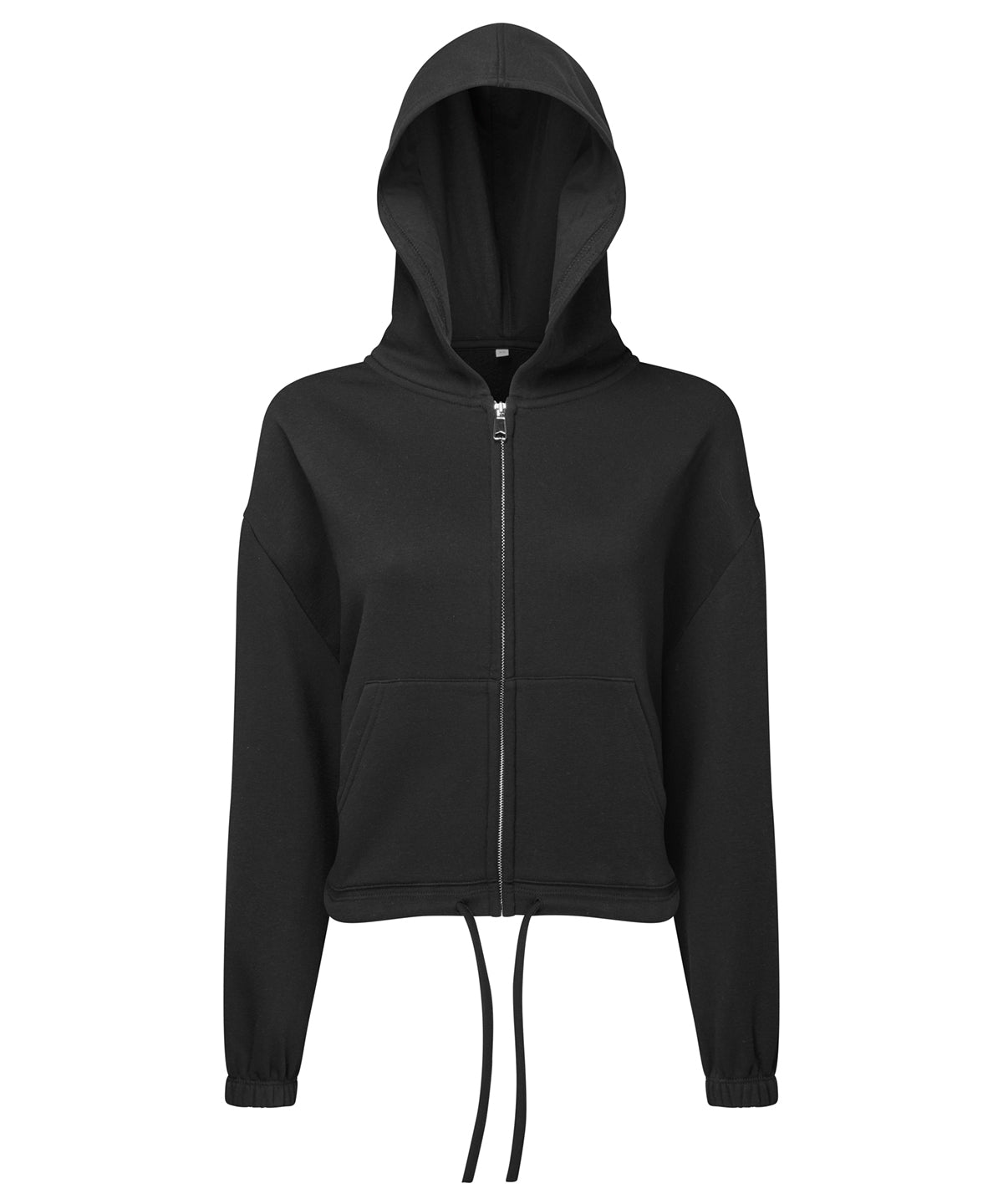Women's TriDri® recycled cropped oversize full-zip hoodie