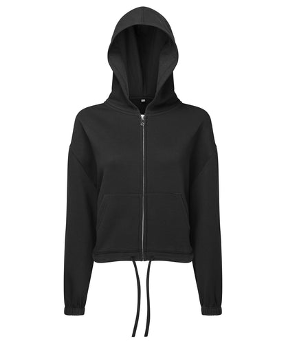 Women's TriDri® recycled cropped oversize full-zip hoodie