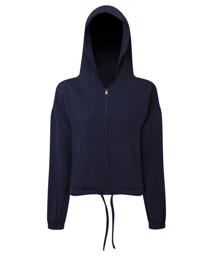 Women's TriDri® recycled cropped oversize full-zip hoodie
