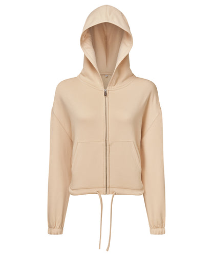 Women's TriDri® recycled cropped oversize full-zip hoodie