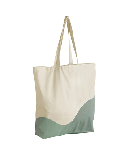 Organic cotton wave print maxi tote