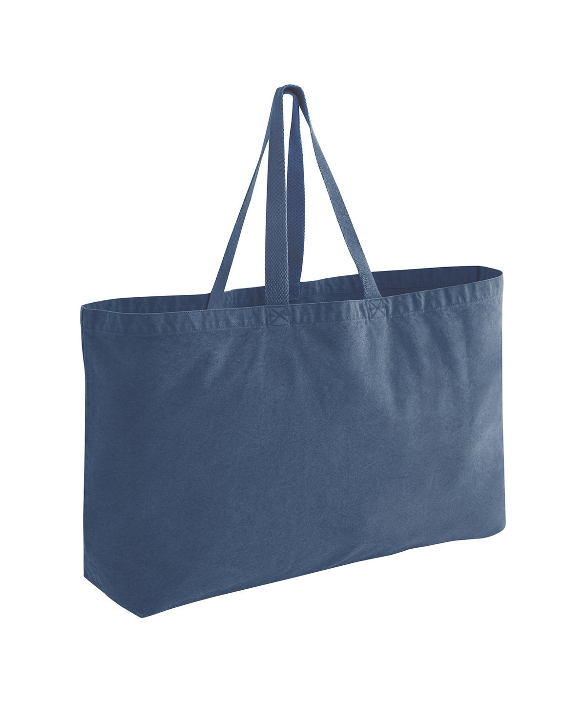Garment-dyed oversized tote bag