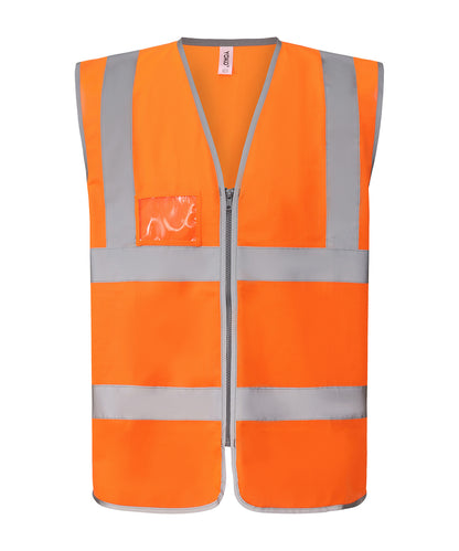 Hi-vis zip ID reflective border waistcoat (HVW103)
